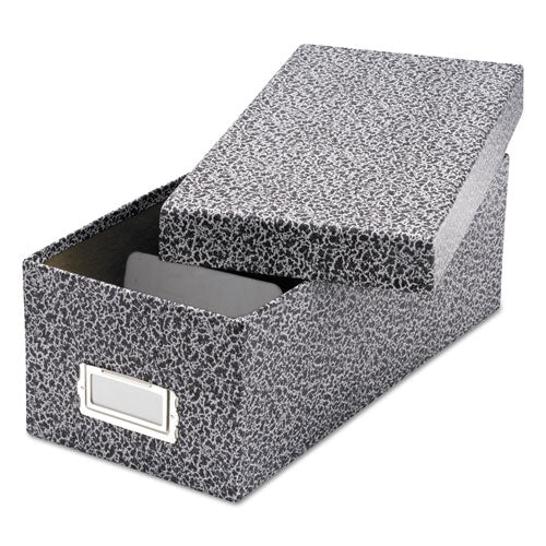 Oxford™ Reinforced Board Card File, Lift-off Cover, Holds 1,200 3 X 5 Cards, 5.13 X 11 X 3.63, Black-white freeshipping - TVN Wholesale