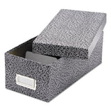 Oxford™ Reinforced Board Card File, Lift-off Cover, Holds 1,200 3 X 5 Cards, 5.13 X 11 X 3.63, Black-white freeshipping - TVN Wholesale