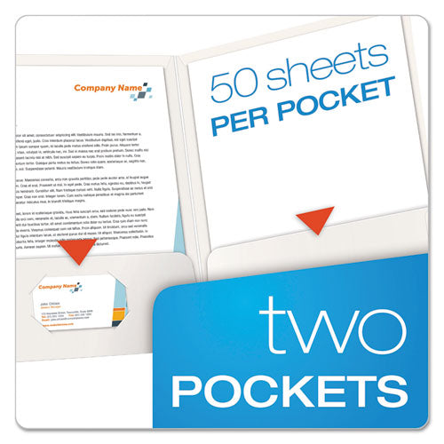 Oxford™ High Gloss Laminated Paperboard Folder, 100-sheet Capacity, 11 X 8.5, White, 25-box freeshipping - TVN Wholesale