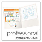 Oxford™ High Gloss Laminated Paperboard Folder, 100-sheet Capacity, 11 X 8.5, White, 25-box freeshipping - TVN Wholesale