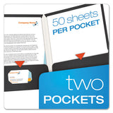 Oxford™ High Gloss Laminated Paperboard Folder, 100-sheet Capacity, 11 X 8.5, Black, 25-box freeshipping - TVN Wholesale