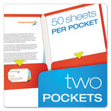 Oxford™ High Gloss Laminated Paperboard Folder, 100-sheet Capacity, 11 X 8.5, Red, 25-box freeshipping - TVN Wholesale