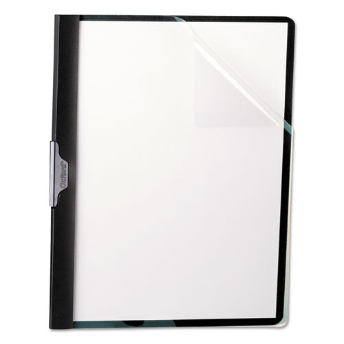Oxford™ Ready Clip No-punch Report Cover, Readyclip Fastener, 8.5 X 11, Clear-black freeshipping - TVN Wholesale