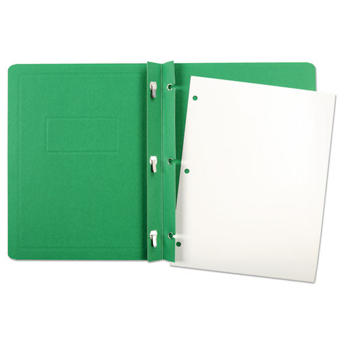 Oxford™ Title Panel And Border Front Report Cover, Three-prong Fastener, 0.5" Capacity, 8.5 X 11, Light Green-light Green, 25-box freeshipping - TVN Wholesale