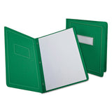 Oxford™ Title Panel And Border Front Report Cover, Three-prong Fastener, 0.5" Capacity, 8.5 X 11, Light Green-light Green, 25-box freeshipping - TVN Wholesale