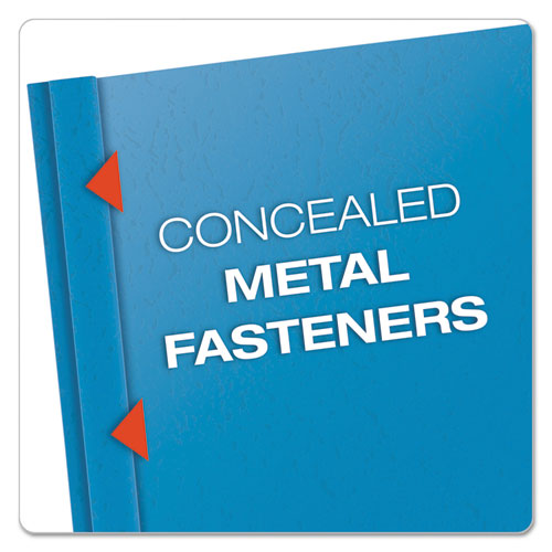 Oxford™ Clear Front Standard Grade Report Cover, Three-prong Fastener, 0.5" Capacity, 8.5 X 11, Clear-light Blue, 25-box freeshipping - TVN Wholesale