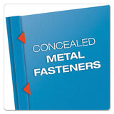 Oxford™ Clear Front Standard Grade Report Cover, Three-prong Fastener, 0.5" Capacity, 8.5 X 11, Clear-light Blue, 25-box freeshipping - TVN Wholesale