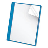 Oxford™ Clear Front Standard Grade Report Cover, Three-prong Fastener, 0.5" Capacity, 8.5 X 11, Clear-light Blue, 25-box freeshipping - TVN Wholesale