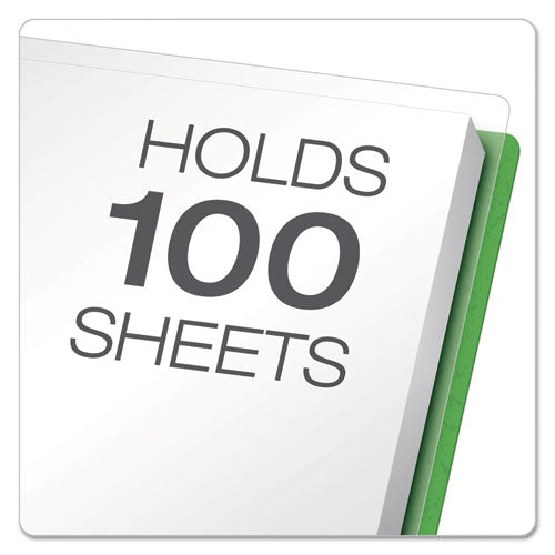 Oxford™ Clear Front Standard Grade Report Cover, Three-prong Fastener, 0.5" Capacity, 8.5 X 11, Clear-green, 25-box freeshipping - TVN Wholesale