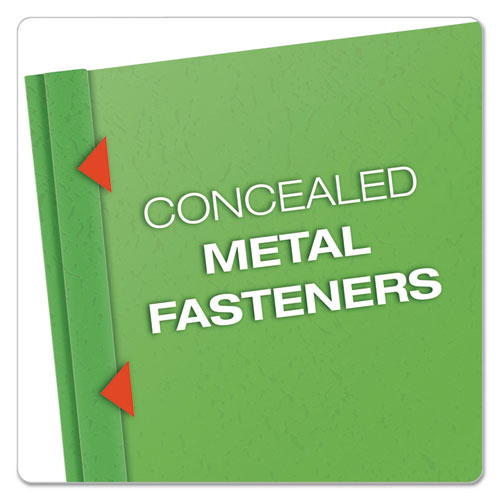 Oxford™ Clear Front Standard Grade Report Cover, Three-prong Fastener, 0.5" Capacity, 8.5 X 11, Clear-green, 25-box freeshipping - TVN Wholesale