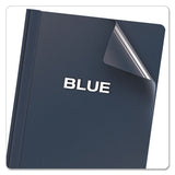 Oxford™ Clear Front Standard Grade Report Cover, Three-prong Fastener, 0.5" Capacity, 8.5 X 11,  Clear-dark Blue, 25-box freeshipping - TVN Wholesale