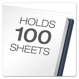 Oxford™ Clear Front Standard Grade Report Cover, Three-prong Fastener, 0.5" Capacity, 8.5 X 11,  Clear-dark Blue, 25-box freeshipping - TVN Wholesale