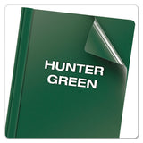 Oxford™ Clear Front Report Cover, Three-prong Fastener, 0.5" Capacity, 8.5 X 11, Clear- Hunter Green, 25-box freeshipping - TVN Wholesale