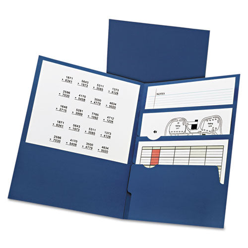 Oxford™ Divide It Up Four-pocket Paper Folders, 125-sheet Capacity, 11 X 8.5, Navy, 20-box freeshipping - TVN Wholesale