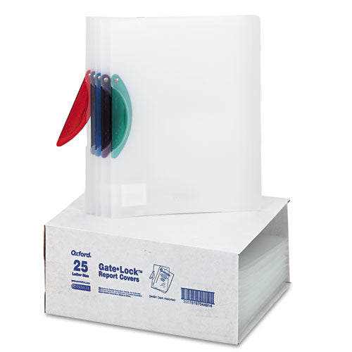 Oxford™ Clear Front Report Cover, Cd Pocket, Three-prong Fastener, 0.5" Capacity, 8.5 X 11, Clear-onyx, 25-box freeshipping - TVN Wholesale