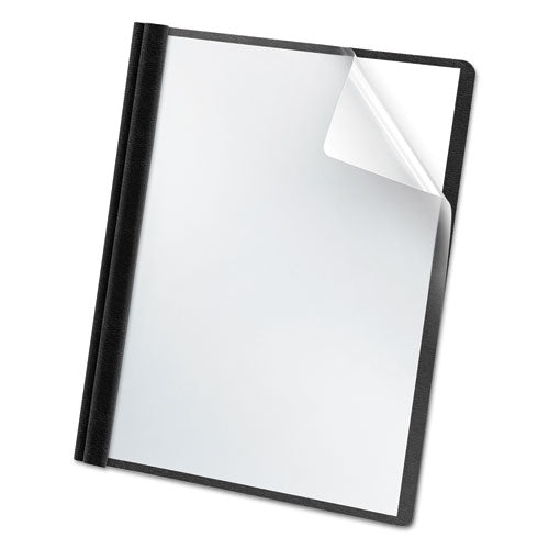 Oxford™ Clear Front Premium Report Cover, Three Prong Fastener, 0.5" Capacity, 8.5 X 11, Clear-green, 25-box freeshipping - TVN Wholesale