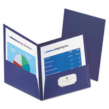 Oxford™ Honeycomb High-capacity Twin Pocket Folders, 1" Capacity, 11 X 8.5, Dark Blue, 4-pack freeshipping - TVN Wholesale