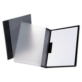 Oxford™ Executive Readyclip No-punch Fastener Report Cover, 8.5 X 11, Translucent-black freeshipping - TVN Wholesale