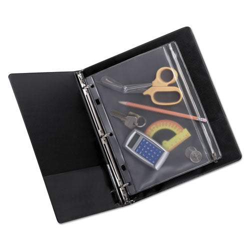 Oxford™ Zippered Ring Binder Pocket, 10 1-2 X 8, Clear freeshipping - TVN Wholesale