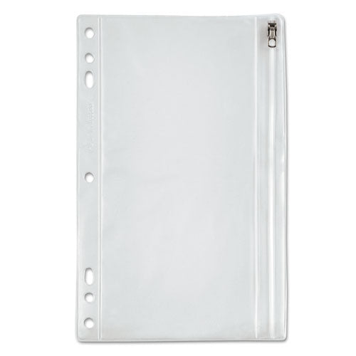 Oxford™ Zippered Ring Binder Pocket, 9 1-2 X 6, Clear freeshipping - TVN Wholesale