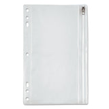 Oxford™ Zippered Ring Binder Pocket, 9 1-2 X 6, Clear freeshipping - TVN Wholesale