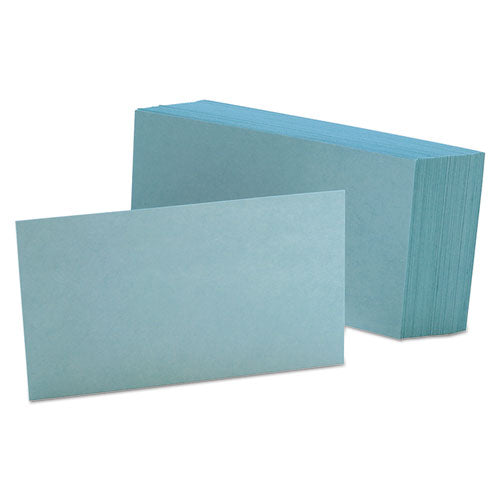 Oxford™ Unruled Index Cards, 3 X 5, Blue, 100-pack freeshipping - TVN Wholesale