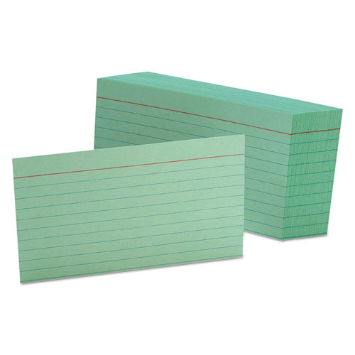 Oxford™ Ruled Index Cards, 3 X 5, Green, 100-pack freeshipping - TVN Wholesale
