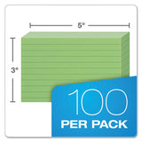 Oxford™ Ruled Index Cards, 3 X 5, Green, 100-pack freeshipping - TVN Wholesale