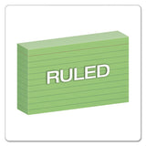 Oxford™ Ruled Index Cards, 3 X 5, Green, 100-pack freeshipping - TVN Wholesale