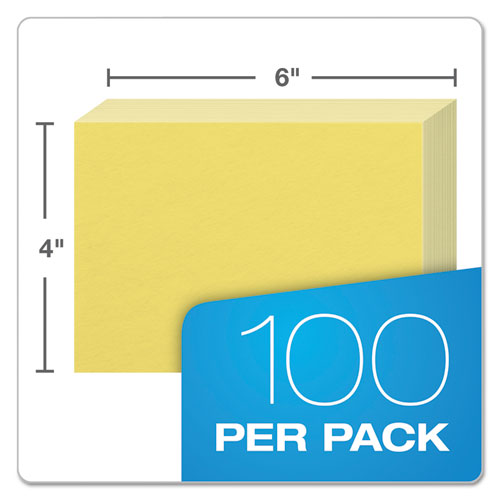 Oxford™ Unruled Index Cards, 4 X 6, Canary, 100-pack freeshipping - TVN Wholesale