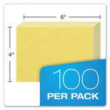 Oxford™ Unruled Index Cards, 4 X 6, Canary, 100-pack freeshipping - TVN Wholesale