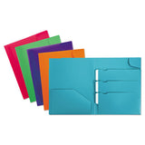 Oxford™ Divide It Up Four-pocket Poly Folder, 110-sheet Capacity, 11 X 8.5, Assorted freeshipping - TVN Wholesale