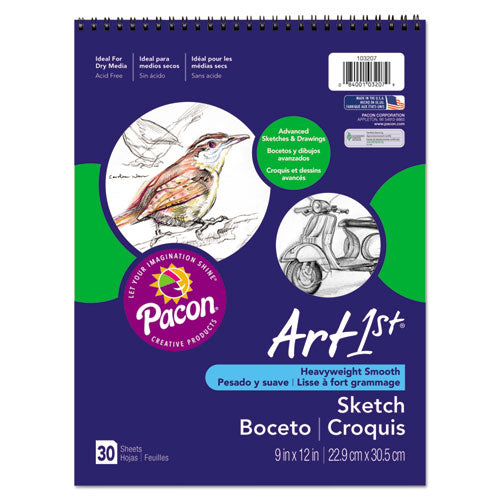 Pacon® Art1st Artist's Sketch Pad, Unruled, 30 White 9 X 12 Sheets freeshipping - TVN Wholesale