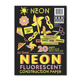 Pacon® Neon Construction Paper, 76lb, 12 X 18, Assorted, 20-pack freeshipping - TVN Wholesale