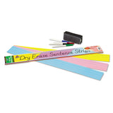 Pacon® Dry Erase Sentence Strips, 24 X 3, Blue; Pink; Yellow, 30-pack freeshipping - TVN Wholesale
