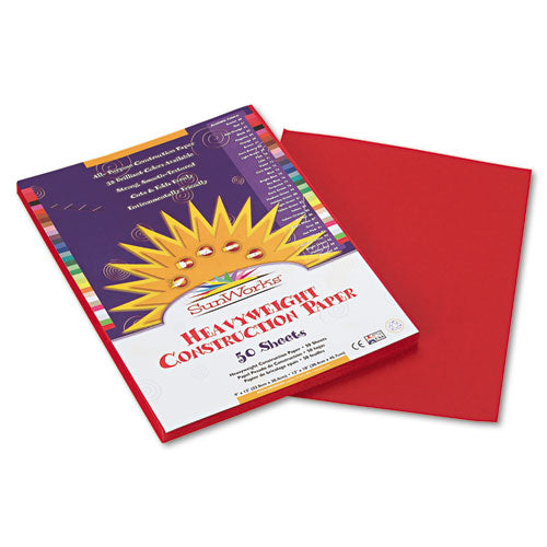 SunWorks® Construction Paper, 58lb, 9 X 12, Red, 50-pack freeshipping - TVN Wholesale