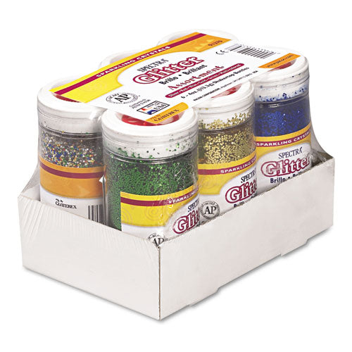 Pacon® Spectra Glitter, 0.04 Hexagon Crystals, Assorted, 4 Oz Shaker-top Jar, 6-pack freeshipping - TVN Wholesale