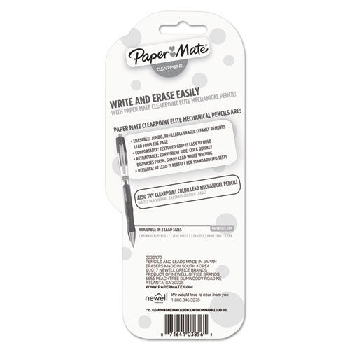 Paper Mate® Clearpoint Elite Mechanical Pencils, 0.7 Mm, Hb (#2), Black Lead, Blue And Green Barrels, 2-pack freeshipping - TVN Wholesale