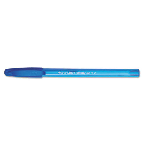 Paper Mate® Inkjoy 100 Ballpoint Pen, Stick, Medium 1 Mm, Blue Ink, Blue Barrel, Dozen freeshipping - TVN Wholesale