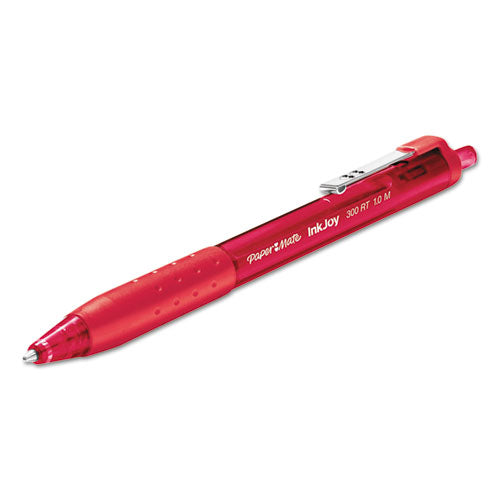 Paper Mate® Inkjoy 300 Rt Ballpoint Pen, Refillable, Retractable, Medium 1 Mm, Red Ink, Red Barrel, Dozen freeshipping - TVN Wholesale