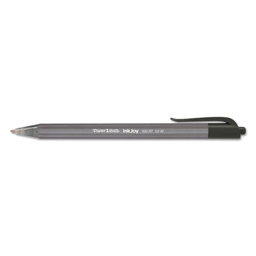 Paper Mate® Inkjoy 100 Rt Ballpoint Pen, Retractable, Medium 1 Mm, Black Ink, Black Barrel, 20-pack freeshipping - TVN Wholesale