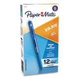 Paper Mate® Inkjoy Gel Pen, Retractable, Micro 0.5 Mm, Blue Ink, Blue Barrel, Dozen freeshipping - TVN Wholesale
