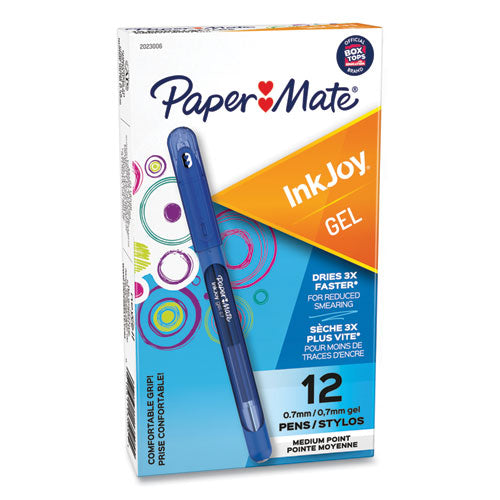 Paper Mate® Inkjoy Gel Pen, Stick, Medium 0.7 Mm, Blue Ink, Blue Barrel, Dozen freeshipping - TVN Wholesale