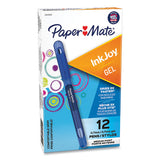 Paper Mate® Inkjoy Gel Pen, Stick, Medium 0.7 Mm, Blue Ink, Blue Barrel, Dozen freeshipping - TVN Wholesale
