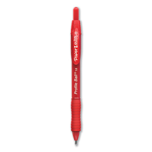 Paper Mate® Profile Ballpoint Pen, Retractable, Medium 1 Mm, Red Ink, Translucent Red Barrel, Dozen freeshipping - TVN Wholesale