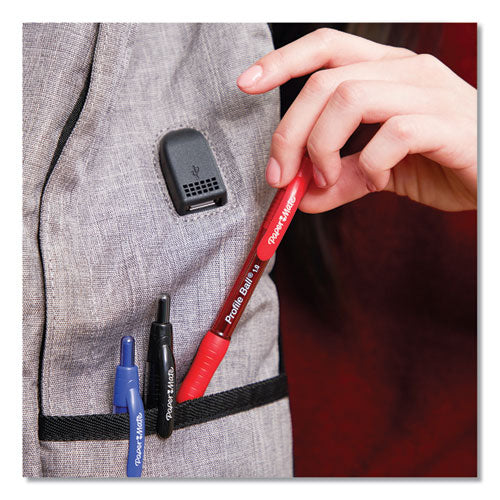 Paper Mate® Profile Ballpoint Pen, Retractable, Medium 1 Mm, Red Ink, Translucent Red Barrel, Dozen freeshipping - TVN Wholesale