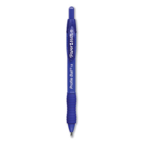Paper Mate® Profile Ballpoint Pen, Retractable, Medium 1 Mm, Blue Ink, Translucent Blue Barrel, Dozen freeshipping - TVN Wholesale