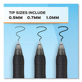 Paper Mate® Profile Gel Pen, Retractable, Fine 0.5 Mm, Black Ink, Translucent Black Barrel, Dozen freeshipping - TVN Wholesale