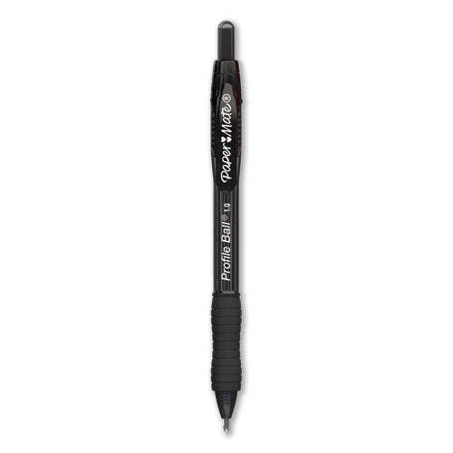 Paper Mate® Profile Ballpoint Pen, Retractable, Medium 1 Mm, Black Ink, Translucent Black Barrel, Dozen freeshipping - TVN Wholesale