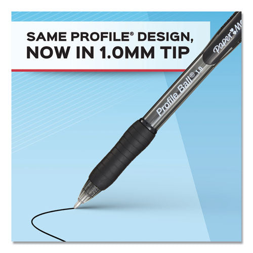 Paper Mate® Profile Ballpoint Pen, Retractable, Medium 1 Mm, Black Ink, Translucent Black Barrel, Dozen freeshipping - TVN Wholesale